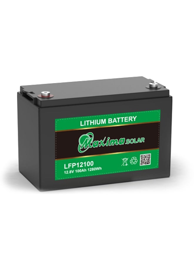 Maxima Lithium Battery 12V 100Ah SBM-LFP-12.8-LI-100 – LiFePO4 Deep Cycle, Long Life, Lightweight, Solar, RV & Backup Power Solution - Image 1